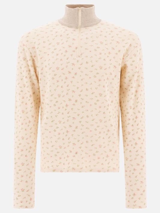 "Small Flower" half-zip sweatshirt