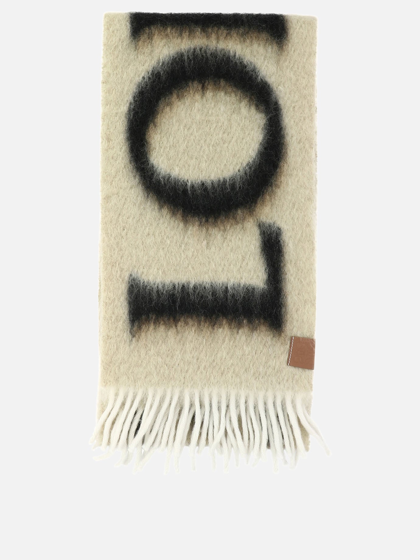 Fringed scarves 49% wool 47% mohair 4% polyamide  Beige - Loewe Men | PDP | VIETTI Online Store | Zoom-Modal
