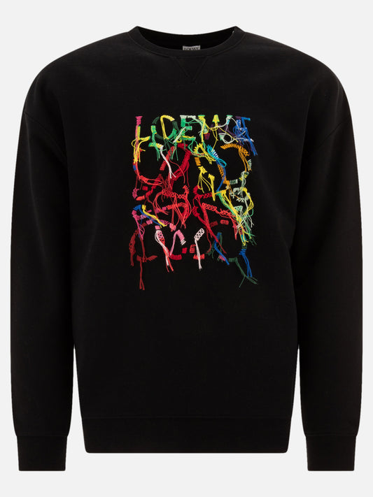 Loewe Embroidered sweatshirt Black