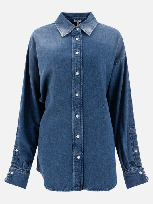 Loewe Draped shirt in denim Blue