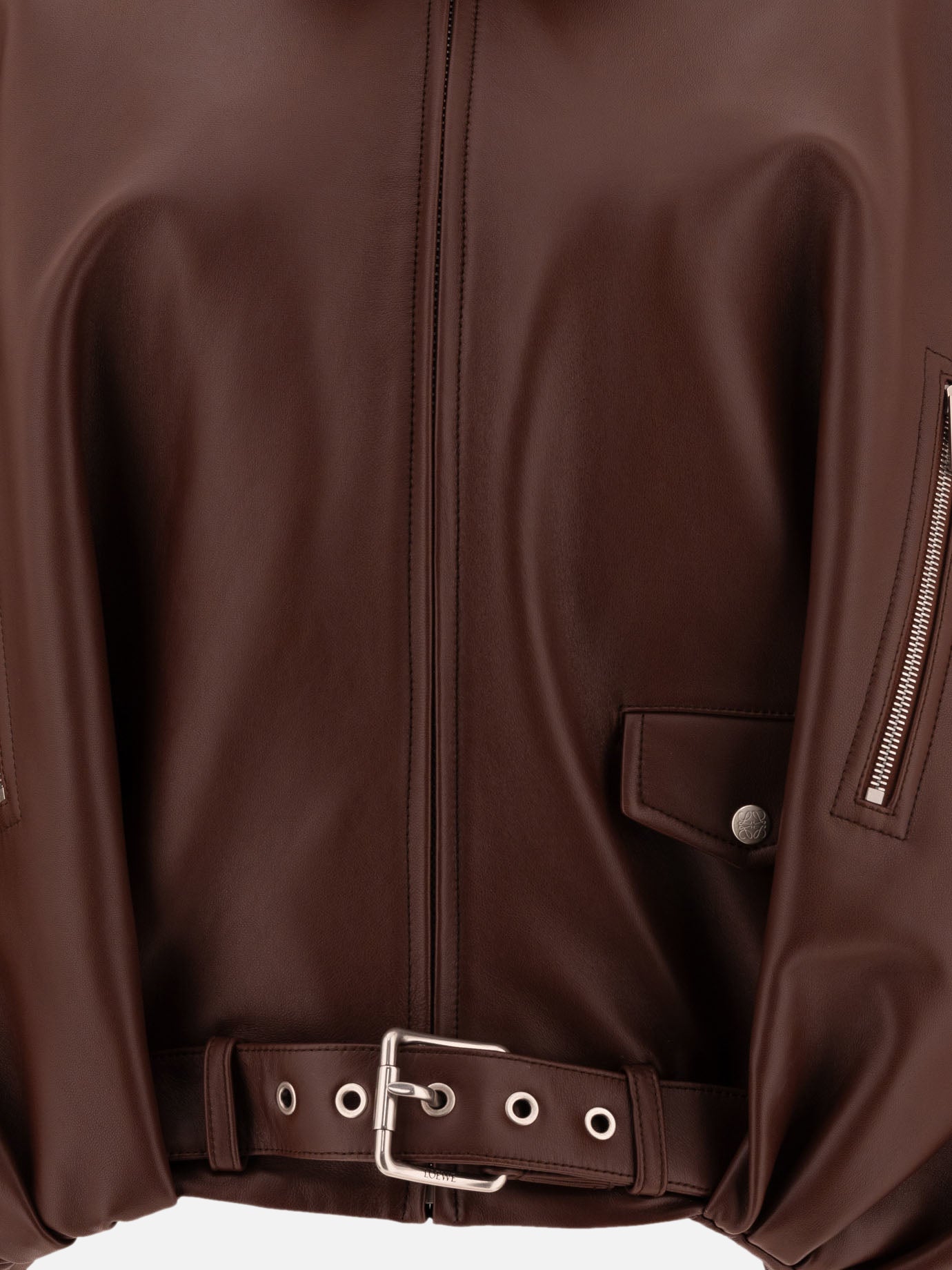 Loewe Balloon jacket in nappa lambskin Brown