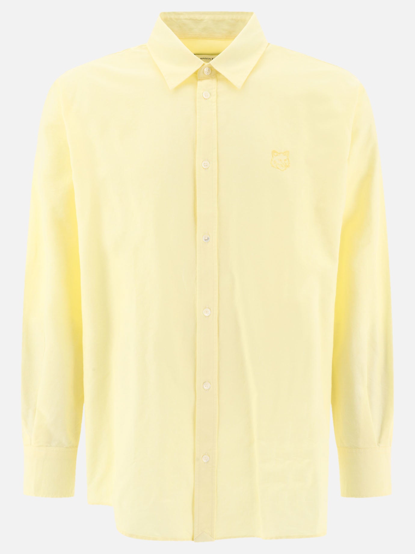 Maison Kitsuné "Contour Fox Head" shirt Yellow