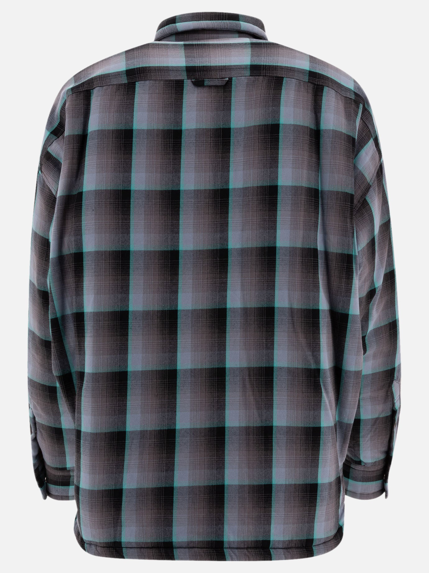 Padded check overshirt