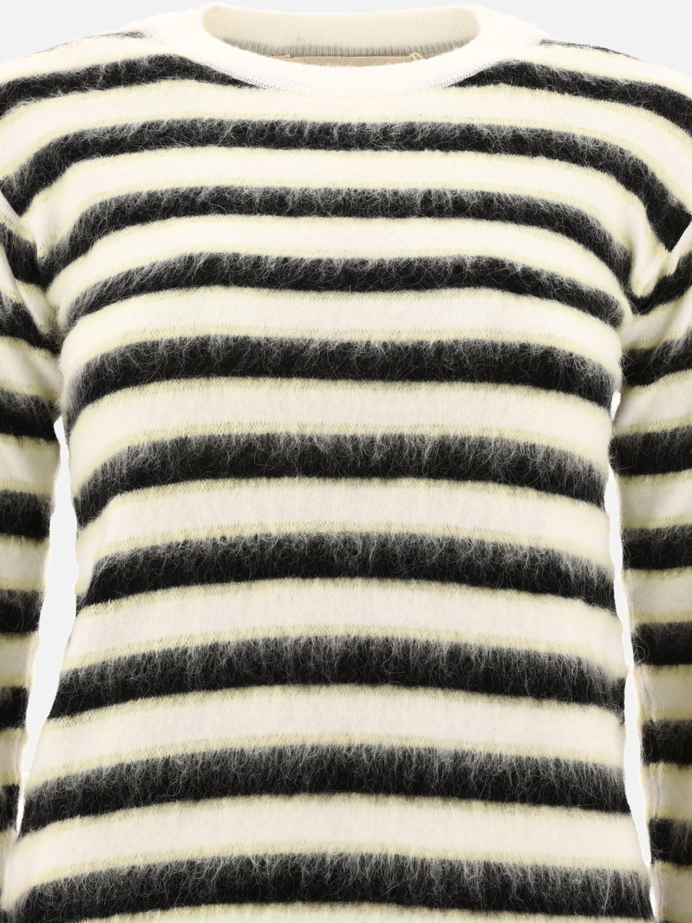 Marni Striped mohair sweater White