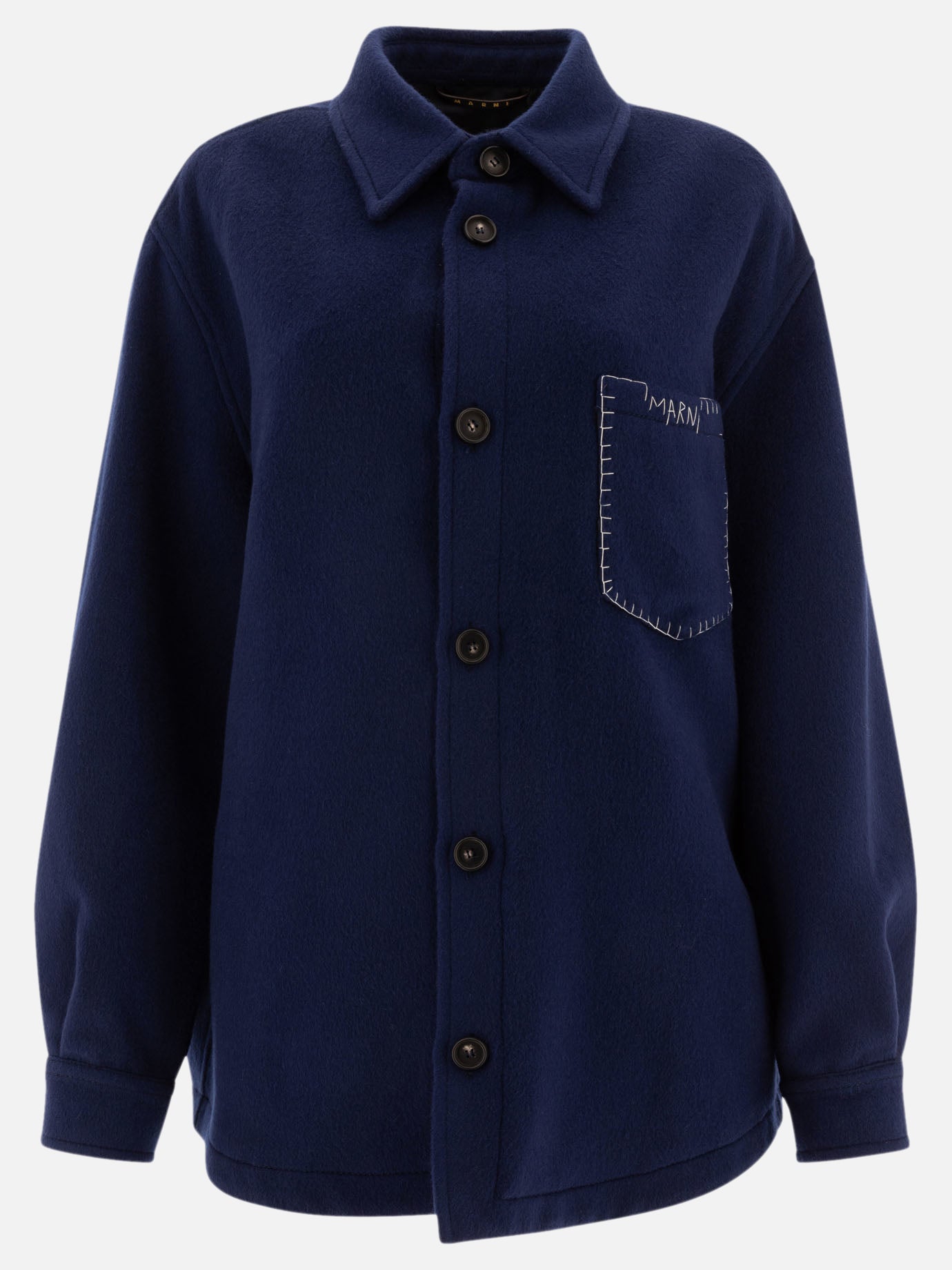 Marni Overshirt-style coat Blue