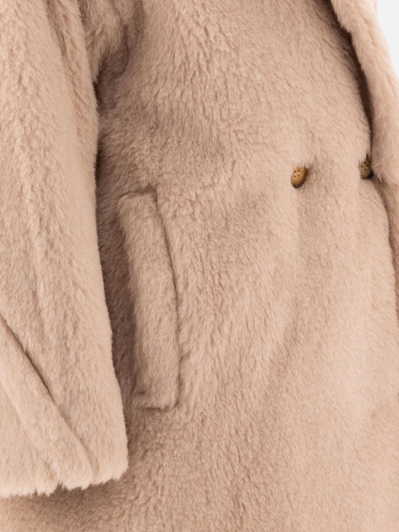 Max Mara "Teddy Bear Icon" coat in alpaca and silk Beige