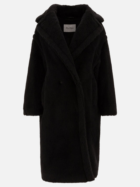 Max Mara "Teddy Bear Icon" coat in alpaca and silk Black