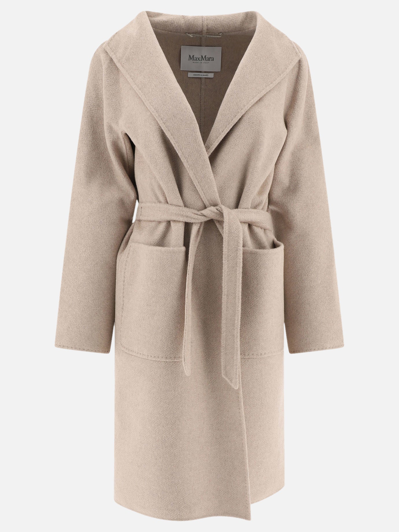 Long coats Solid colour  Beige - Max Mara Women | PDP | VIETTI Online Store | thumbnail