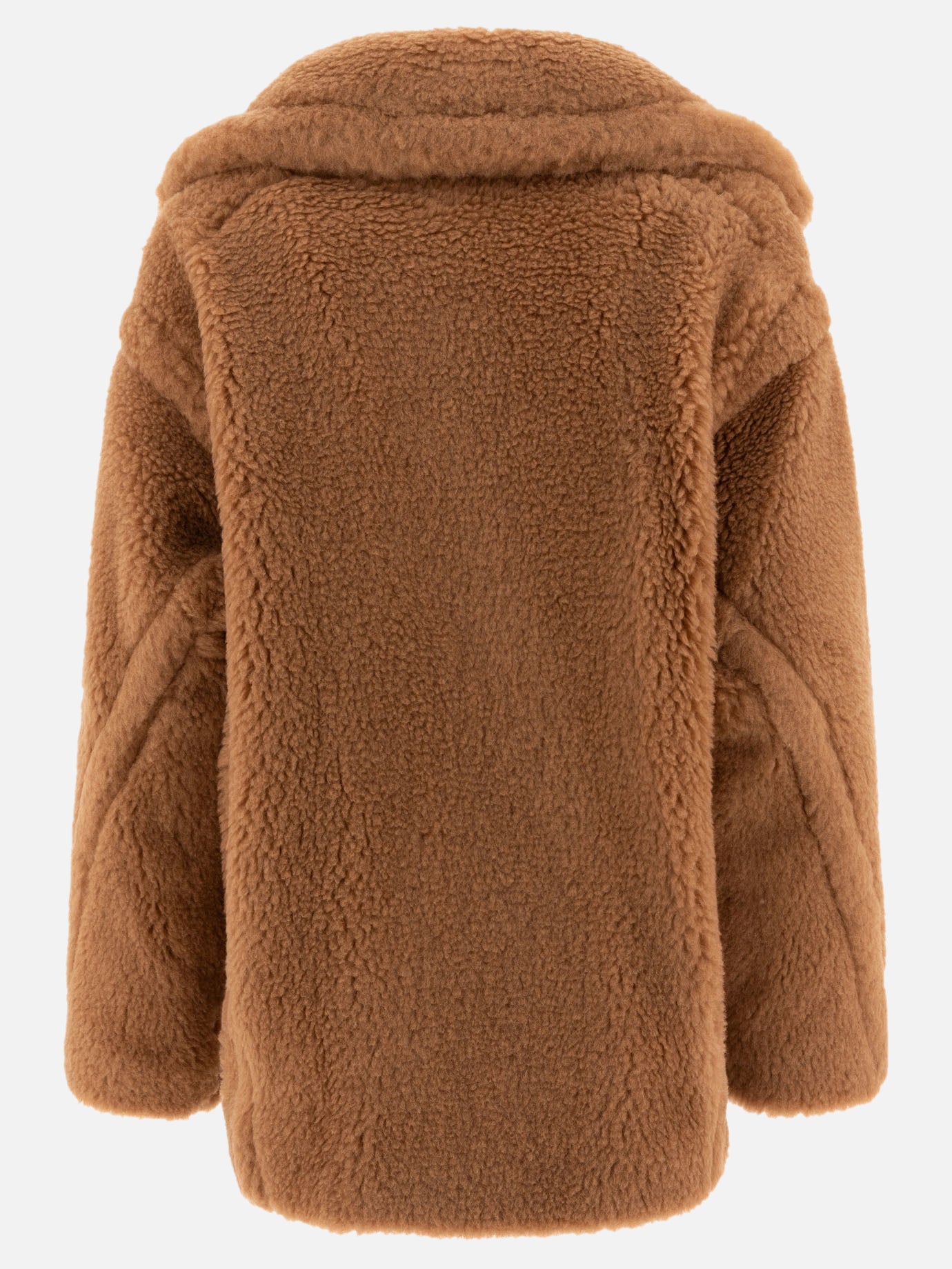 "Teddy Bear Icon" short coat in alpaca and wool