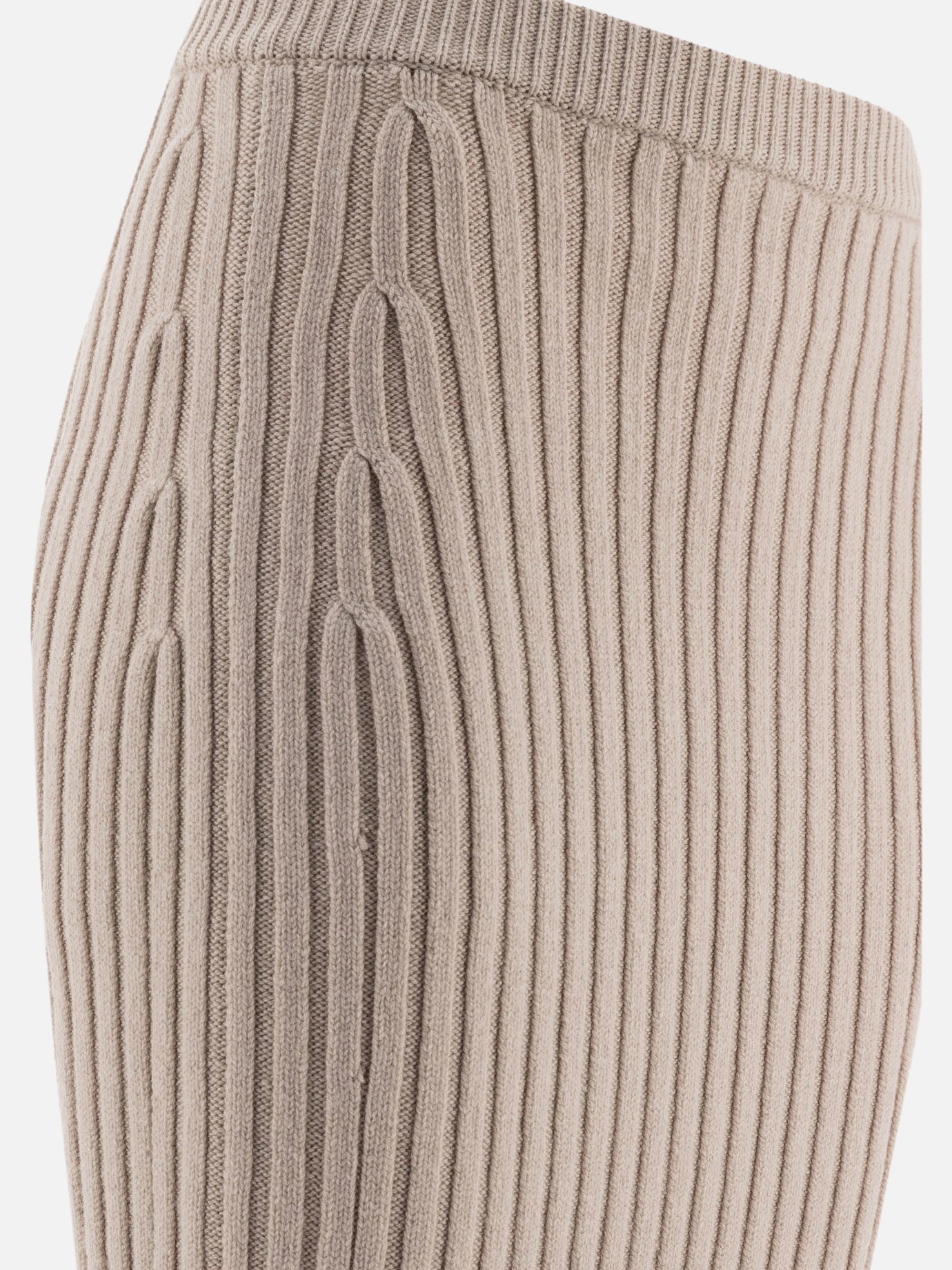 Max Mara Wool and cashmere knit skirt Beige