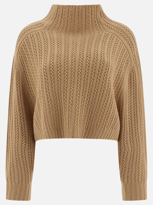 Wool and cashmere crop sweater "Hodeida"