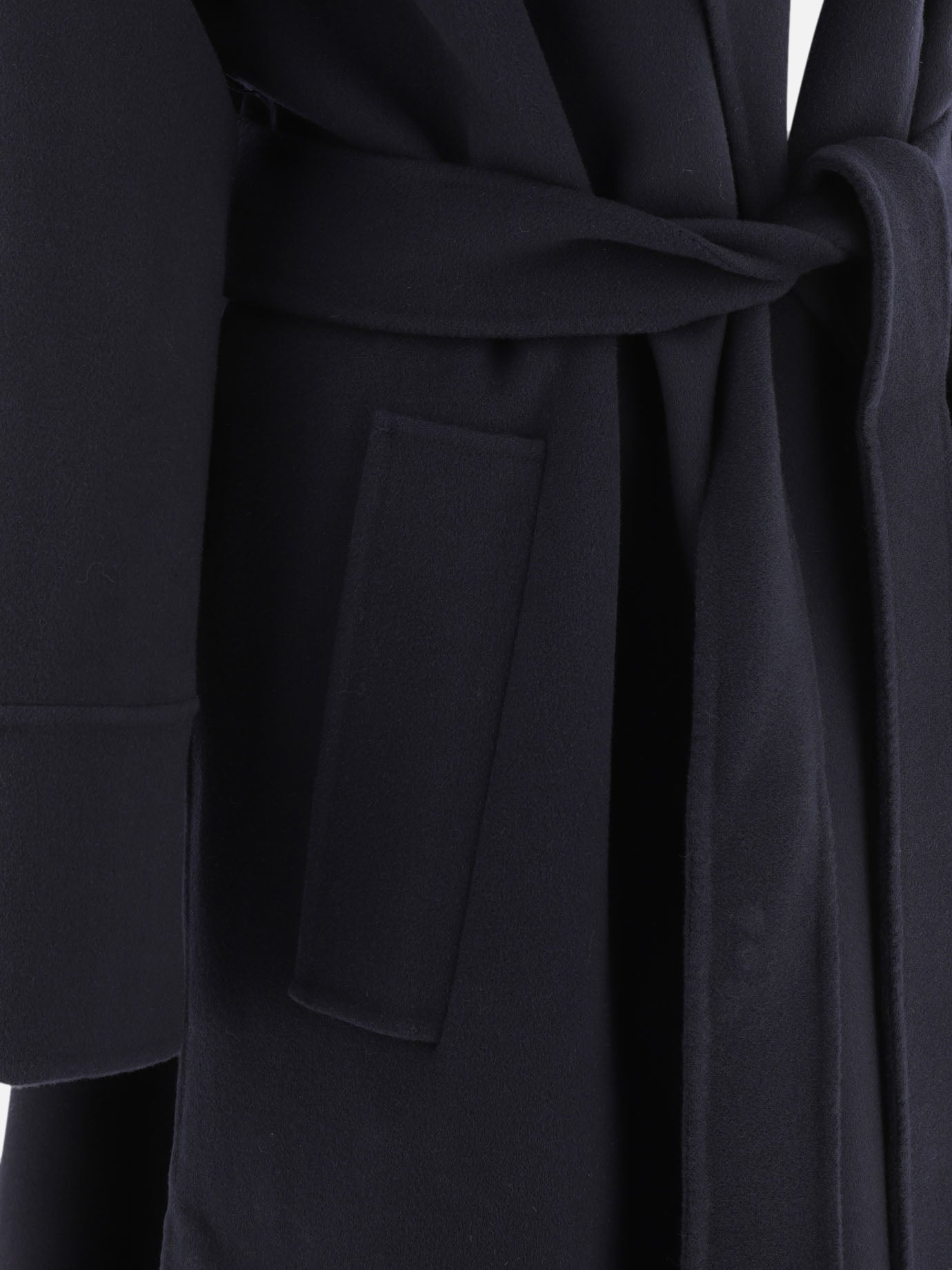 "Agata" wool belted long coat