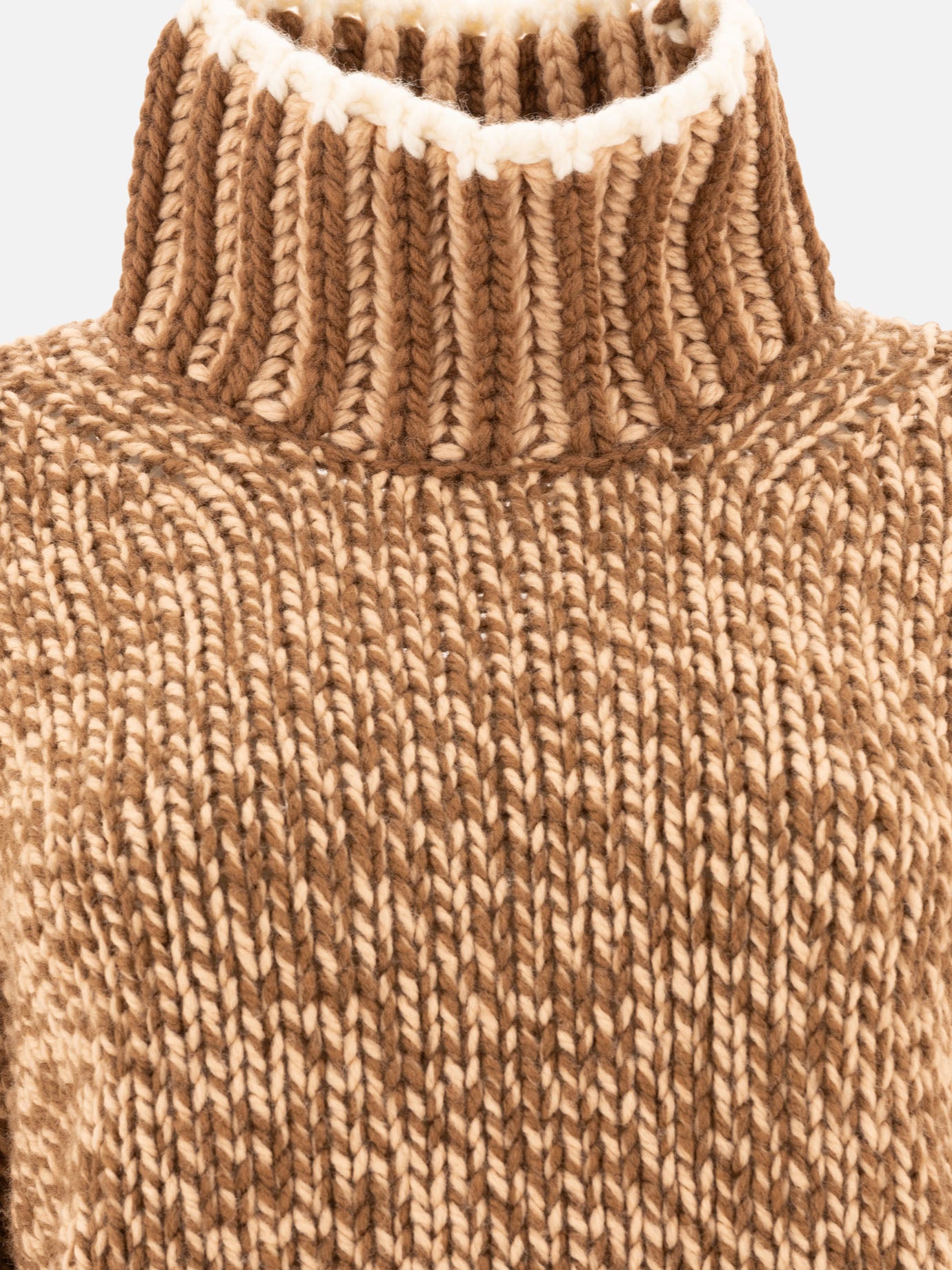 Moncler Wool blend turtleneck sweater Brown