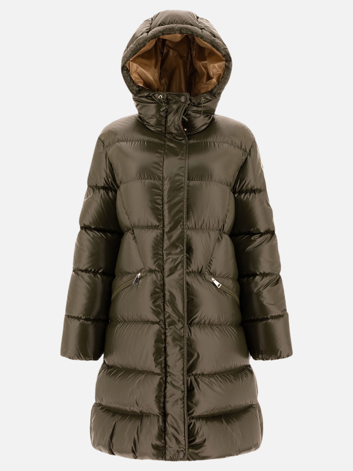 Down coats Solid colour  Green - Moncler Women | PDP | VIETTI Online Store | Zoom-Modal
