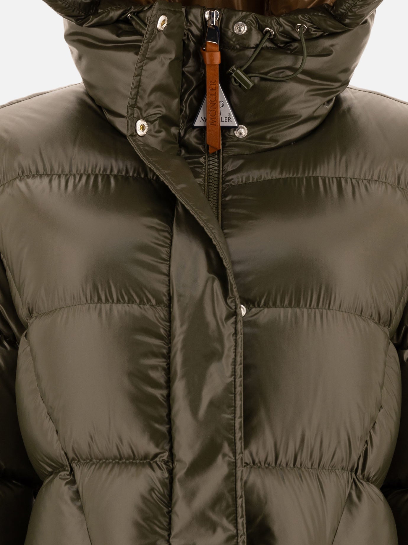 Down coats Solid colour  Green - Moncler Women | PDP | VIETTI Online Store | thumbnail_3