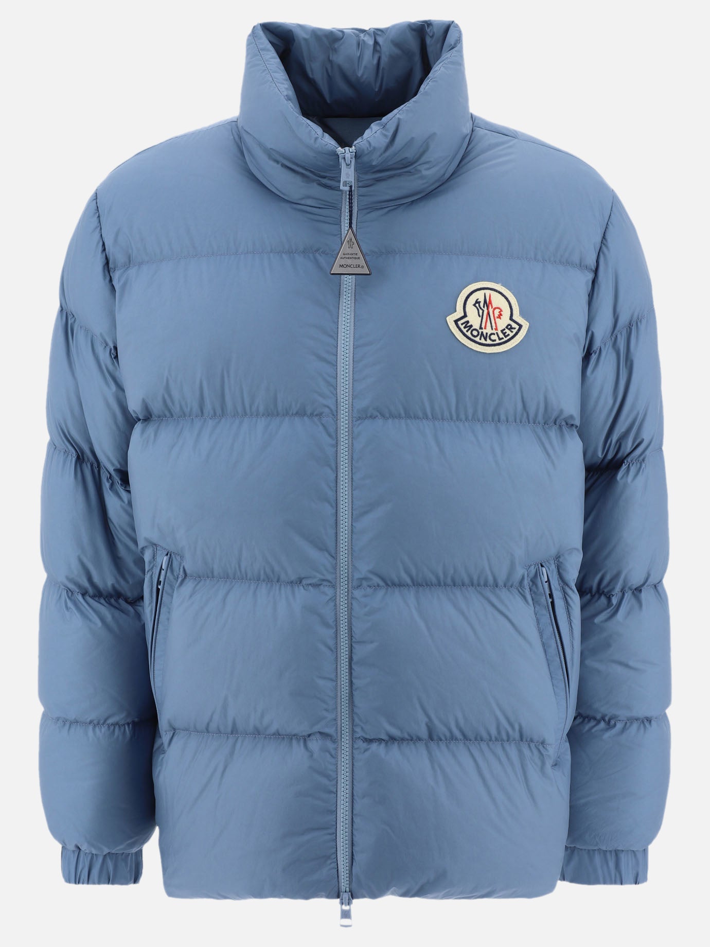 Down jackets Solid colour  Light blue - Moncler Men | PDP | VIETTI Online Store | Zoom-Modal
