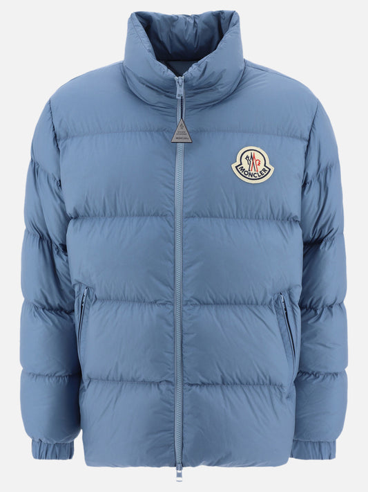 Down jackets Solid colour  Light blue - Moncler Men | PLP | VIETTI Online Store 
