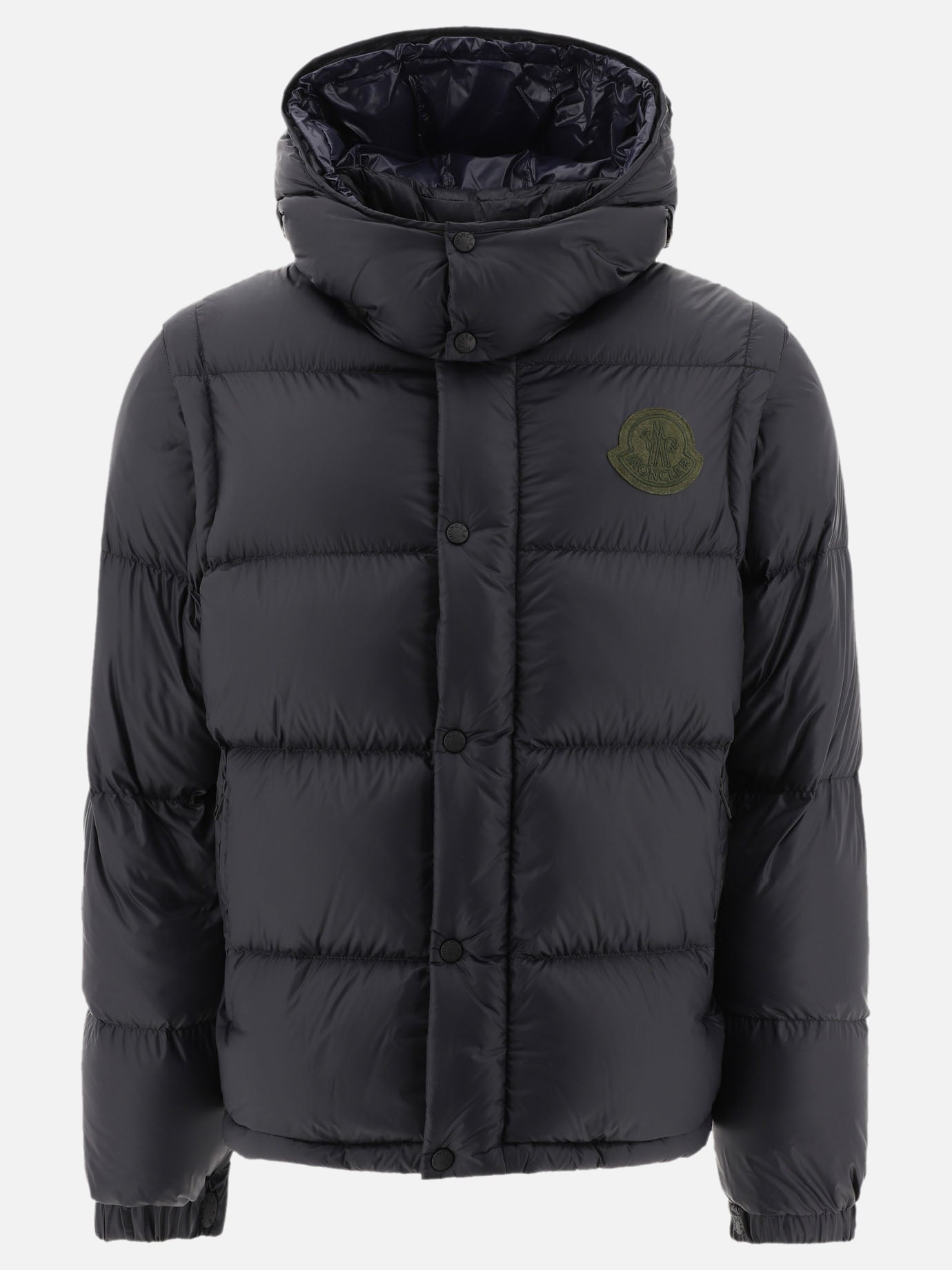 Down jackets Solid colour  Blue - Moncler Men | PDP | VIETTI Online Store | thumbnail