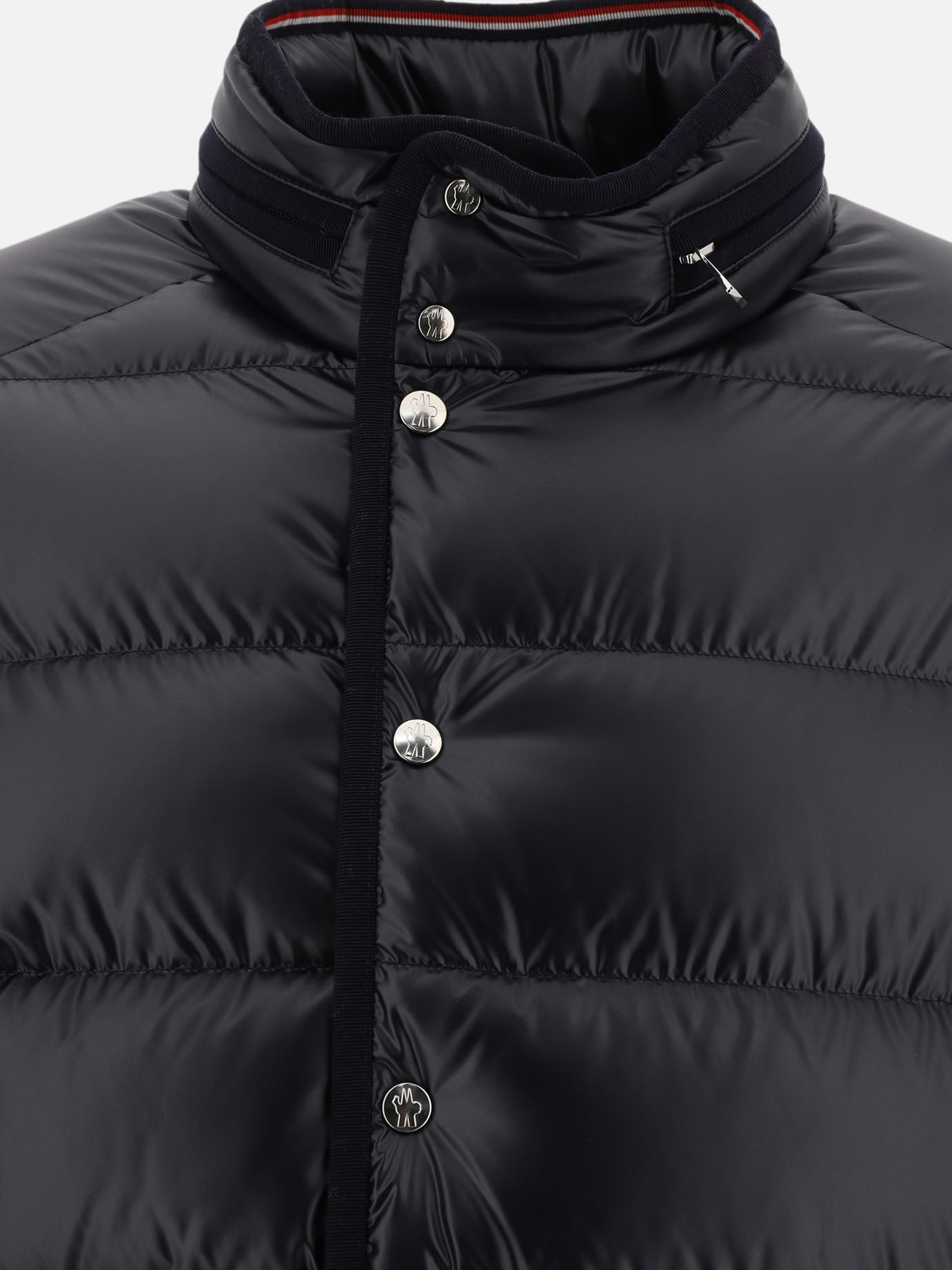 Down jackets Solid colour  Blue - Moncler Men | PDP | VIETTI Online Store | thumbnail_3