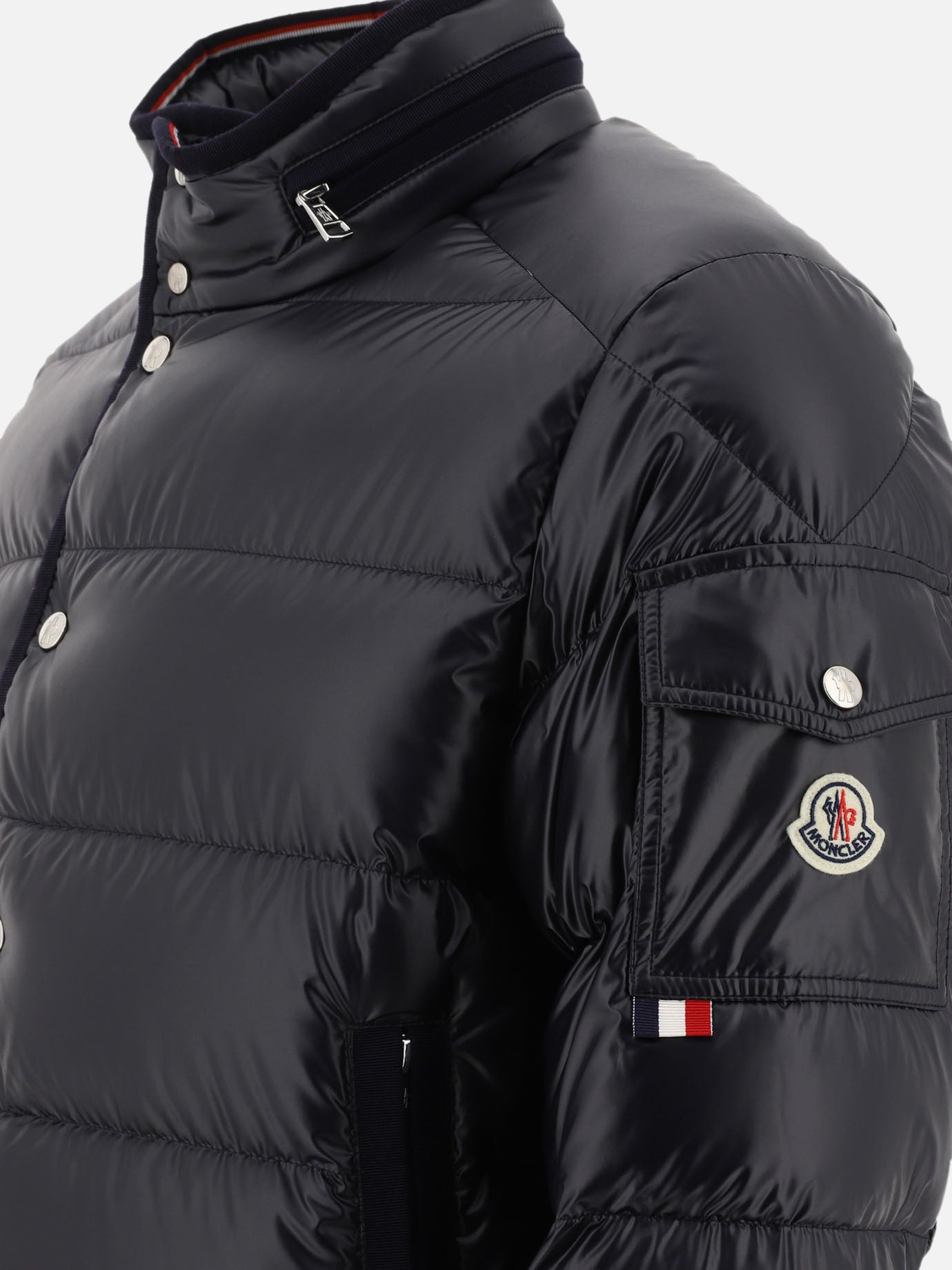 Down jackets Solid colour  Blue - Moncler Men | PDP | VIETTI Online Store | thumbnail_4