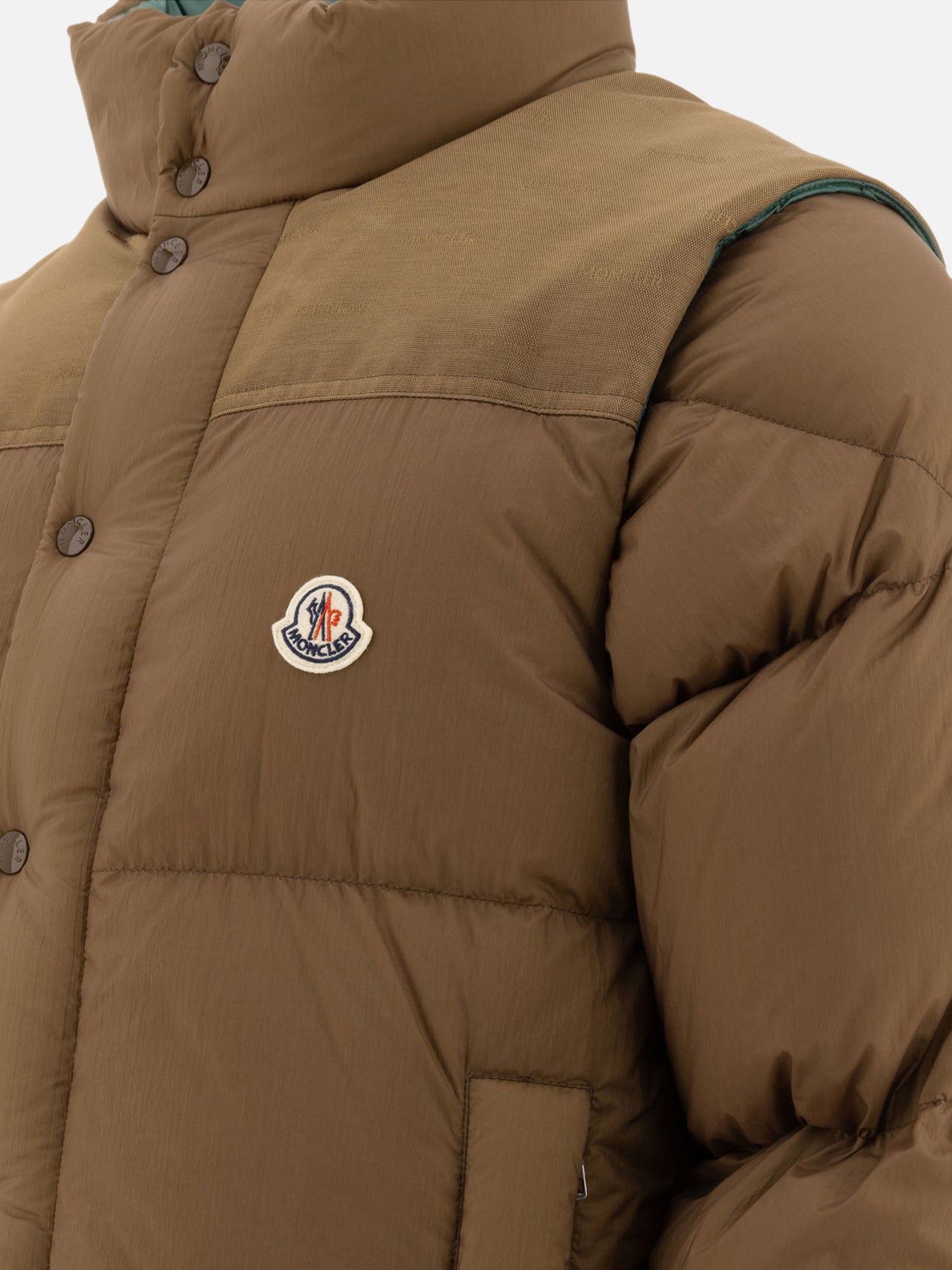 Down jackets Solid colour  Brown - Moncler Men | PDP | VIETTI Online Store | thumbnail_5