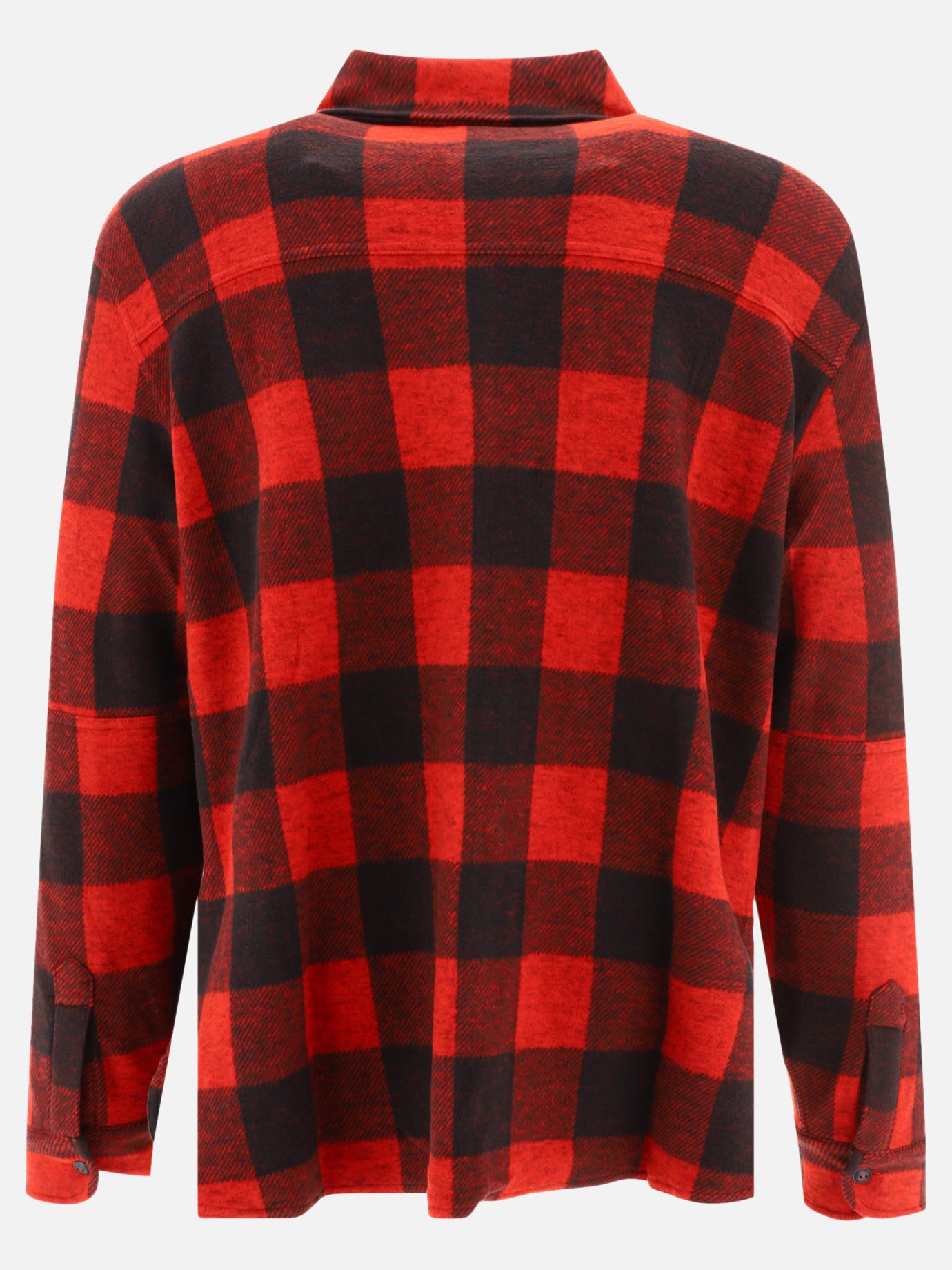 Classic-fit plaid knit flannel workshirt