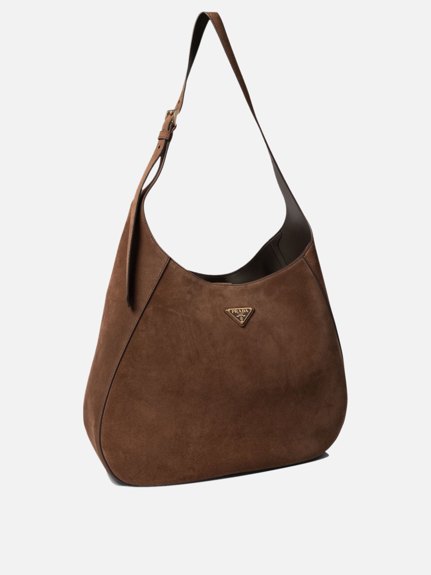 Prada Hobo bag in suede leather Brown