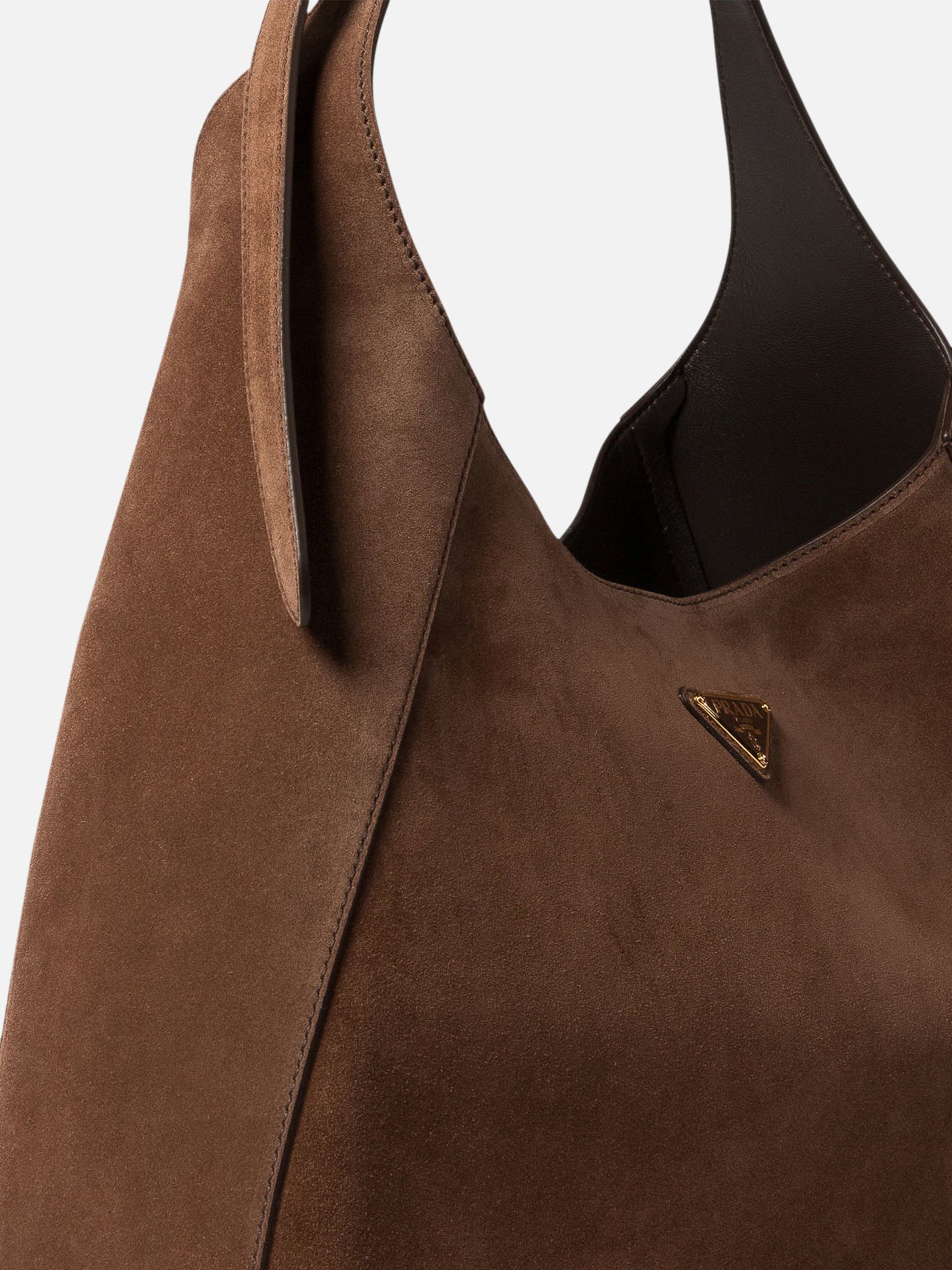 Prada Hobo bag in suede leather Brown