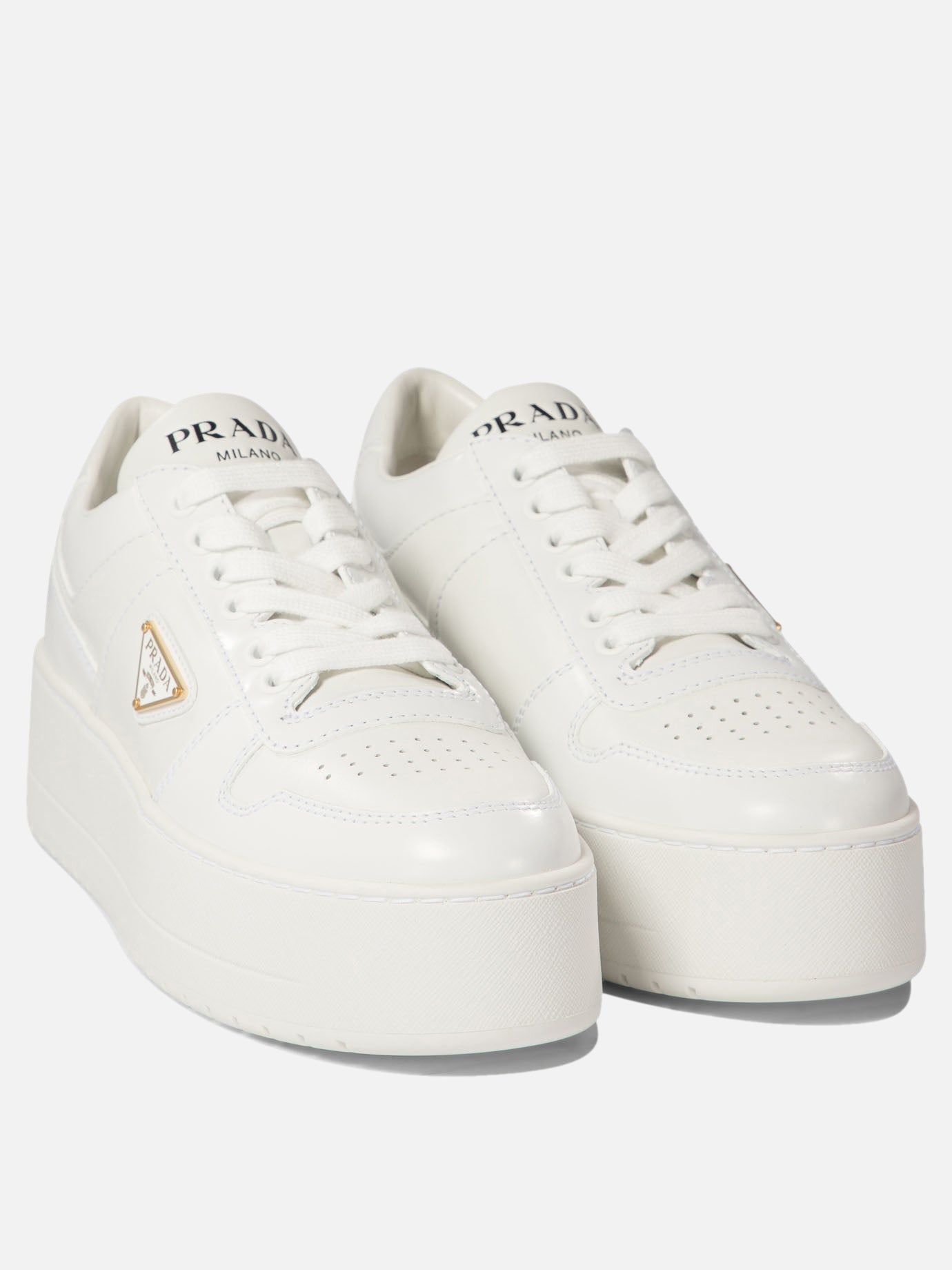 Low top sneakers 100% calf leather - 100% rubber  White - Prada Women | PDP | VIETTI Online Store | Zoom-Modal_2
