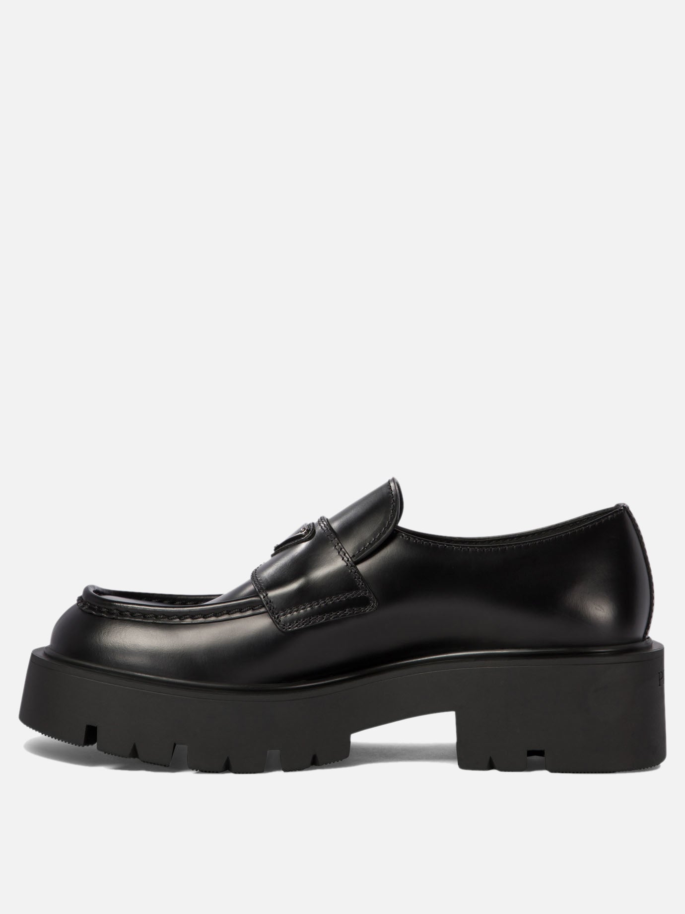 Prada Brushed leather loafers Black