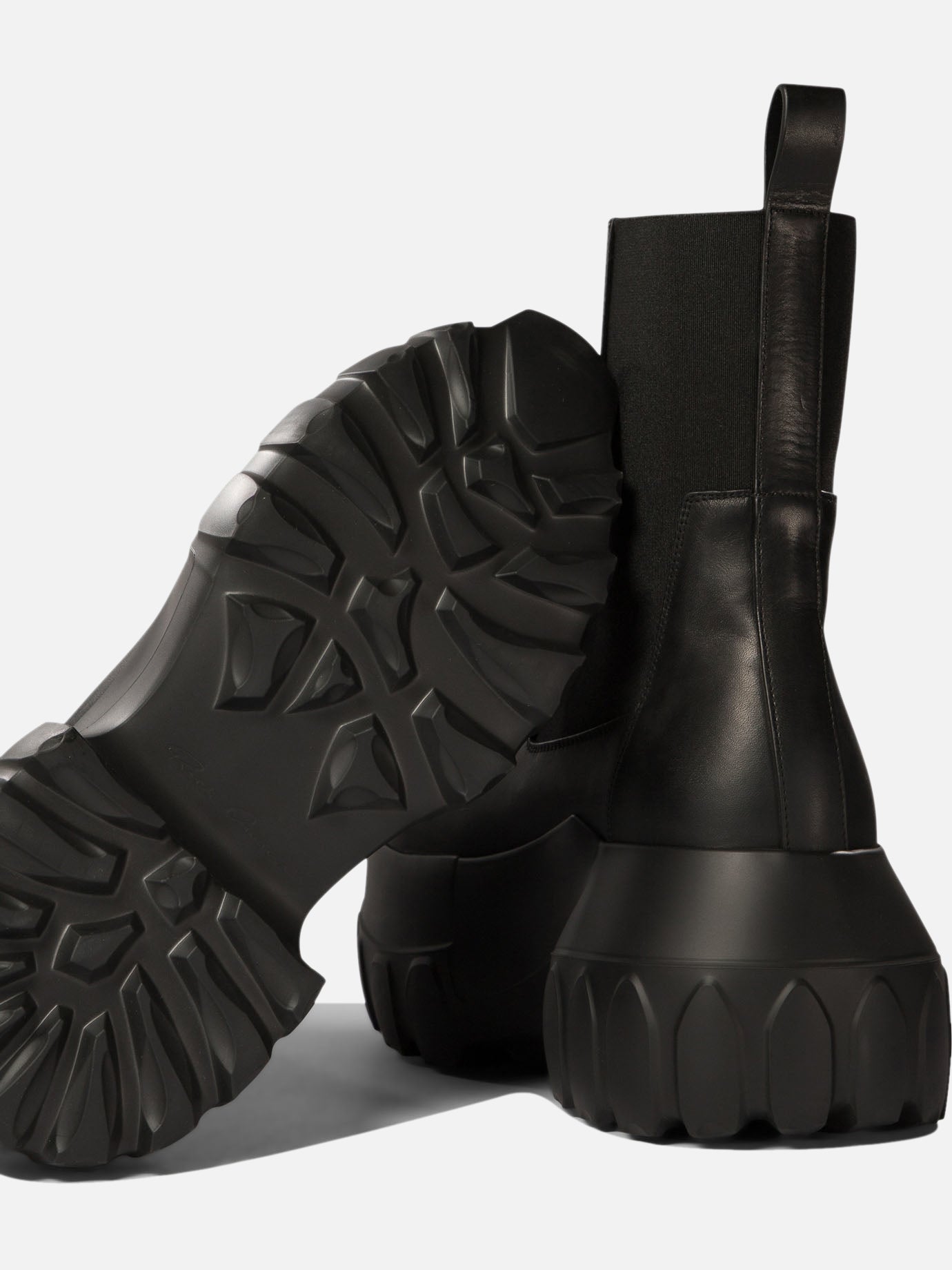 Rick Owens "Beatle Mega Tractor" ankle boots Black