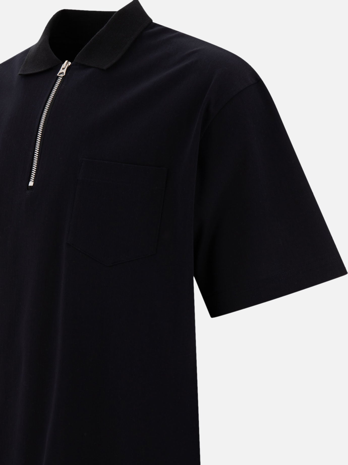 Zippered polo shirt