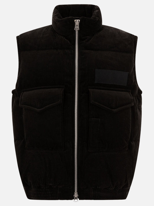 Sacai Corduroy vest jacket Black