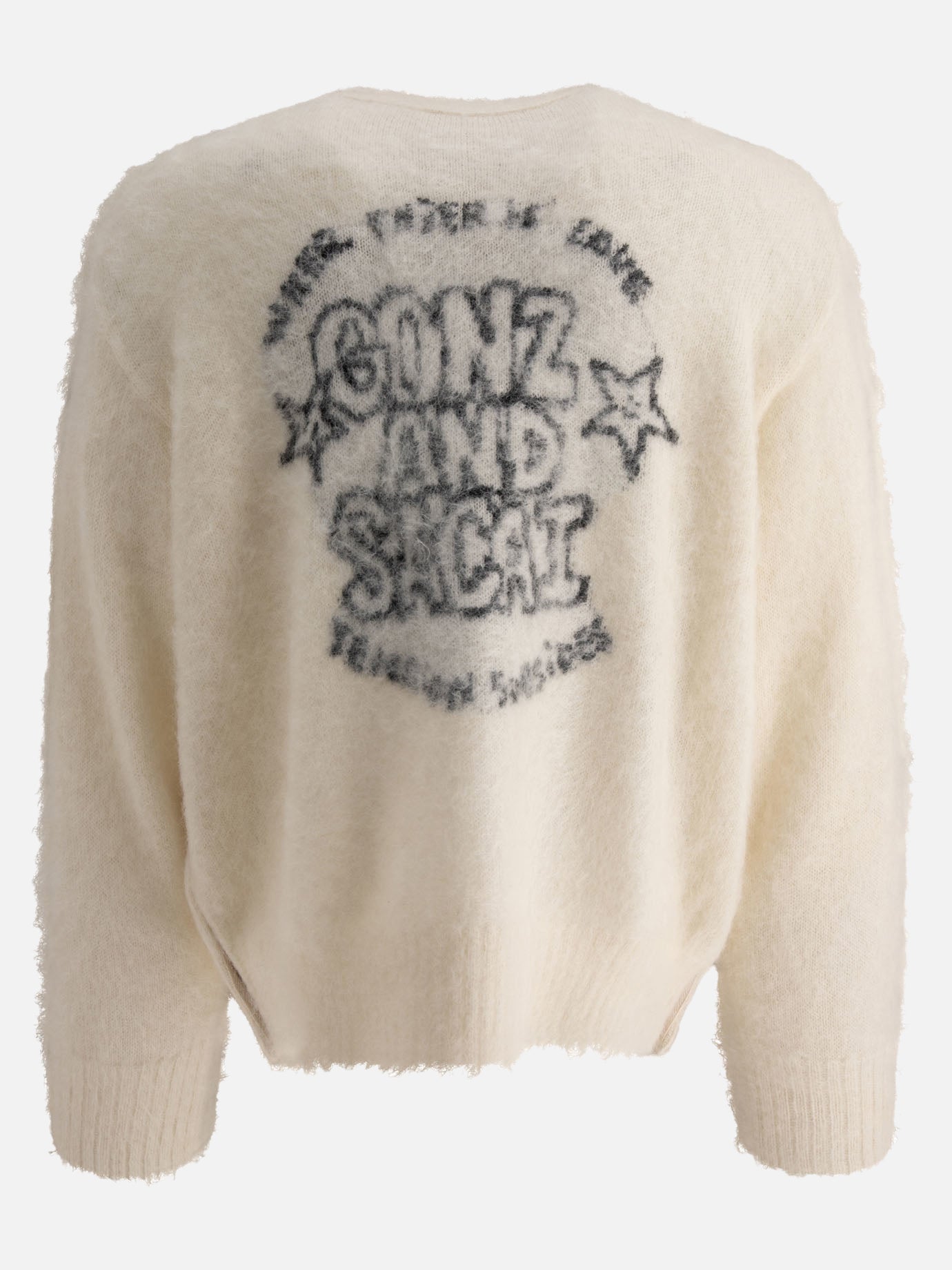 Sacai "Gonz Mohair Knit" cardigan White