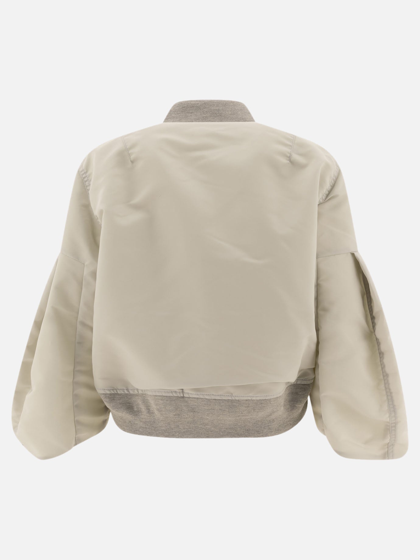 Nylon cropped bomber jacket