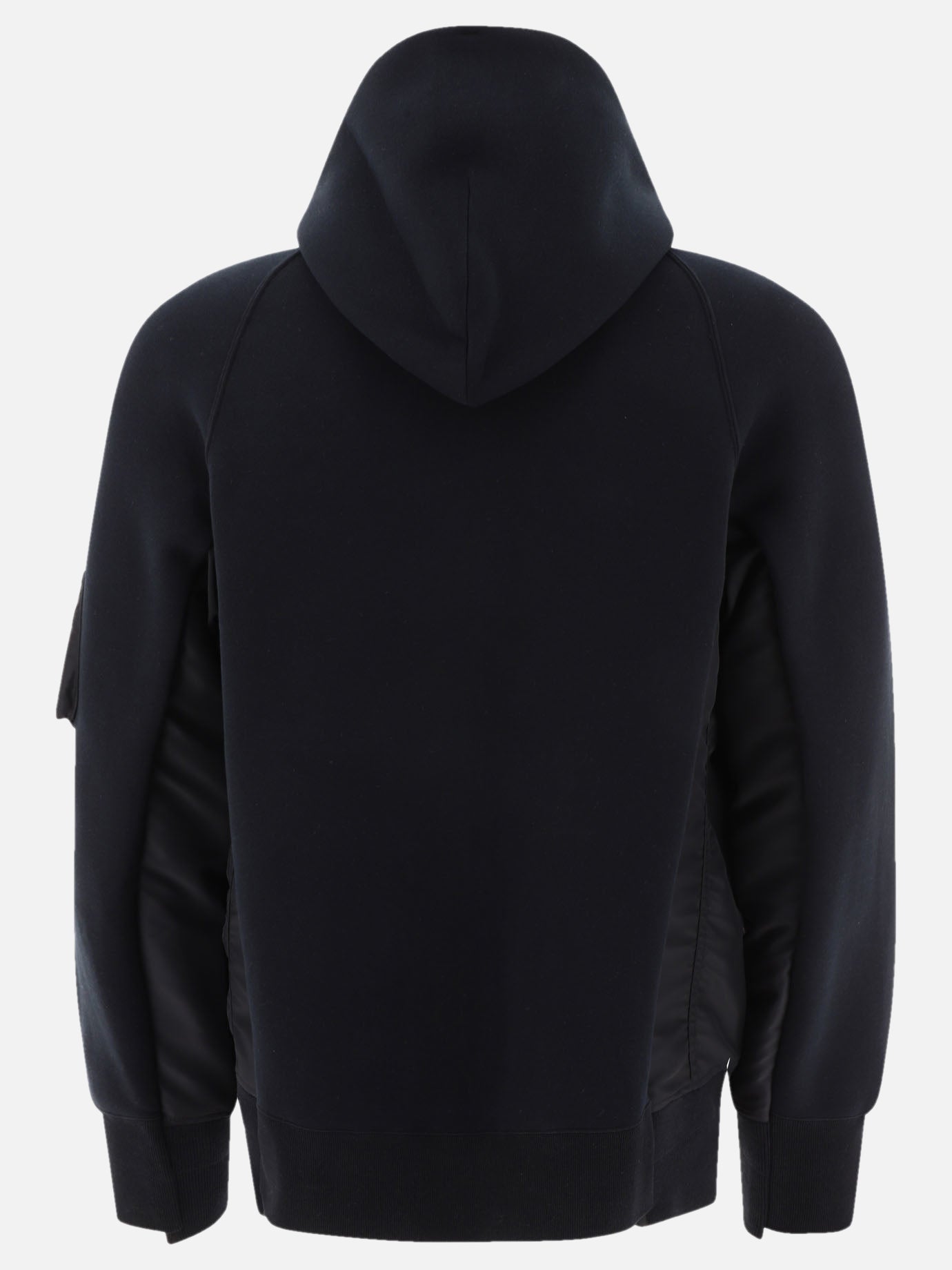 Hybrid zippered hoodie