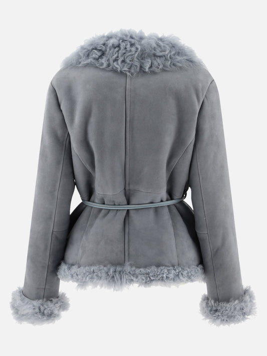 Leather jackets Solid colour  Light blue - Saks Potts Women | PLP | VIETTI Online Store | 2
