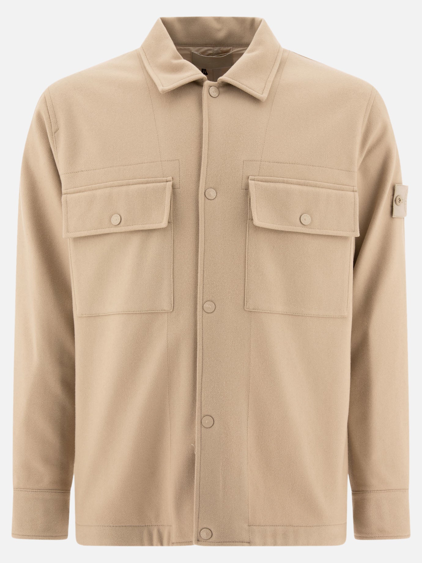 Overshirt jackets Solid colour  Beige - Stone Island Men | PDP | VIETTI Online Store | Zoom-Modal
