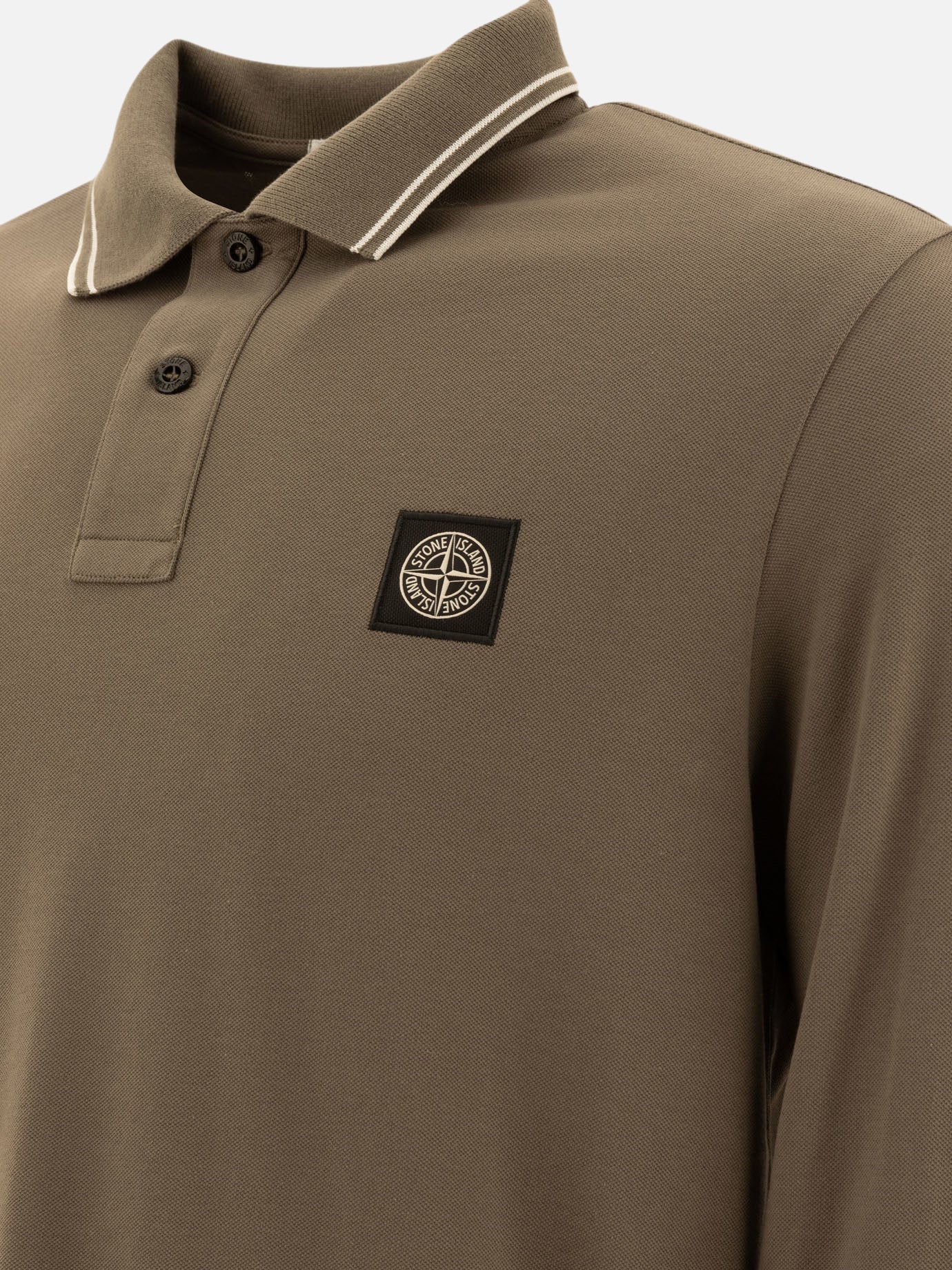 Stone Island "Compass" polo shirt Brown