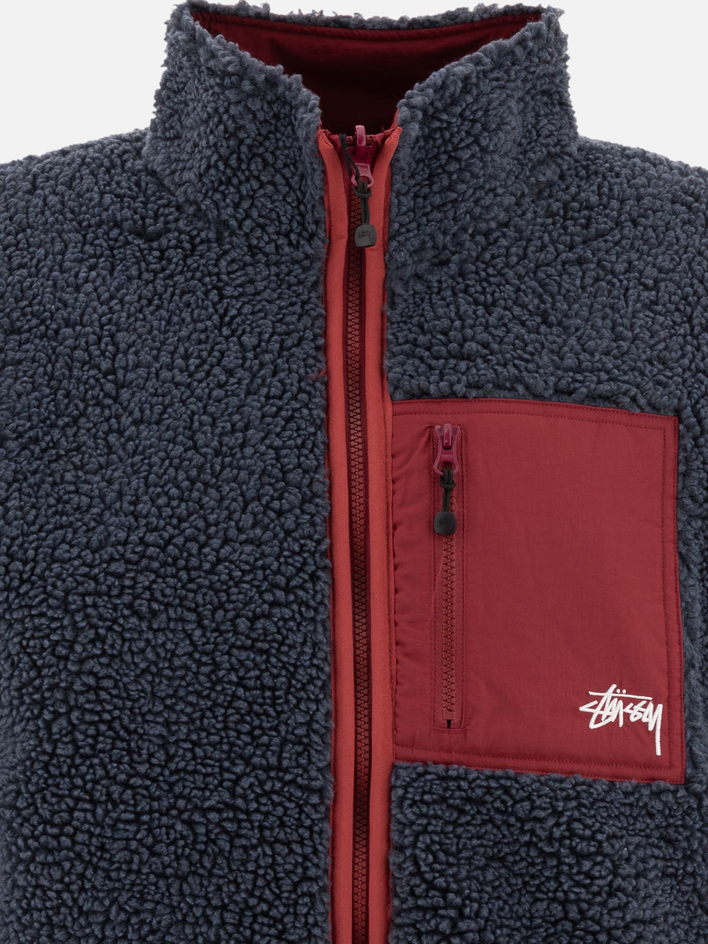 Stüssy Reversible sherpa jacket Blue