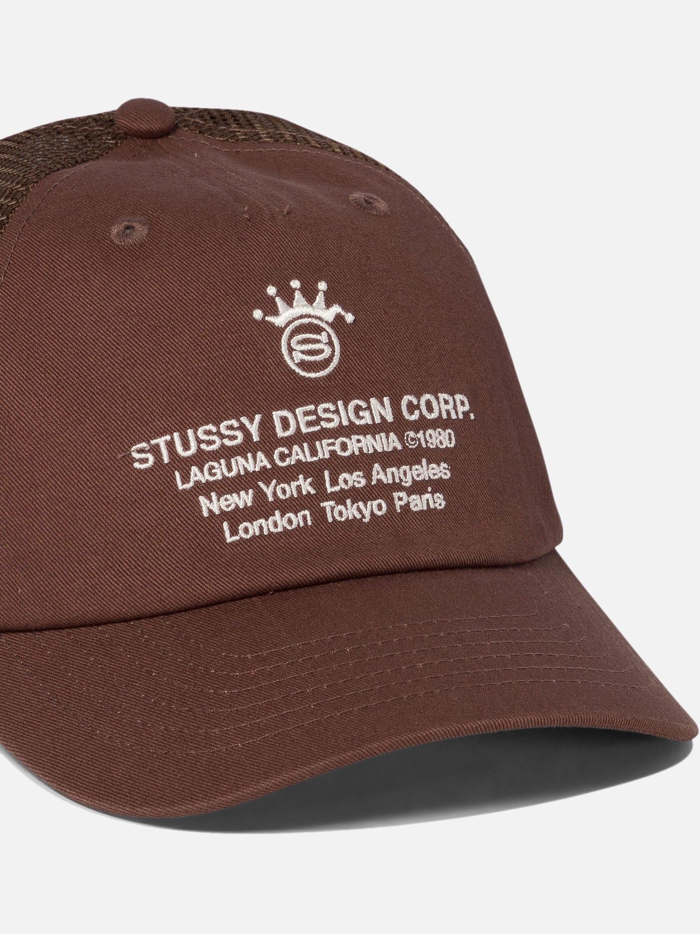 Stüssy "Corp Design" trucker cap Brown