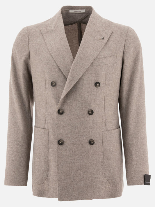 Tagliatore Wool blend double-breasted blazer 13693776_48 Grey 1