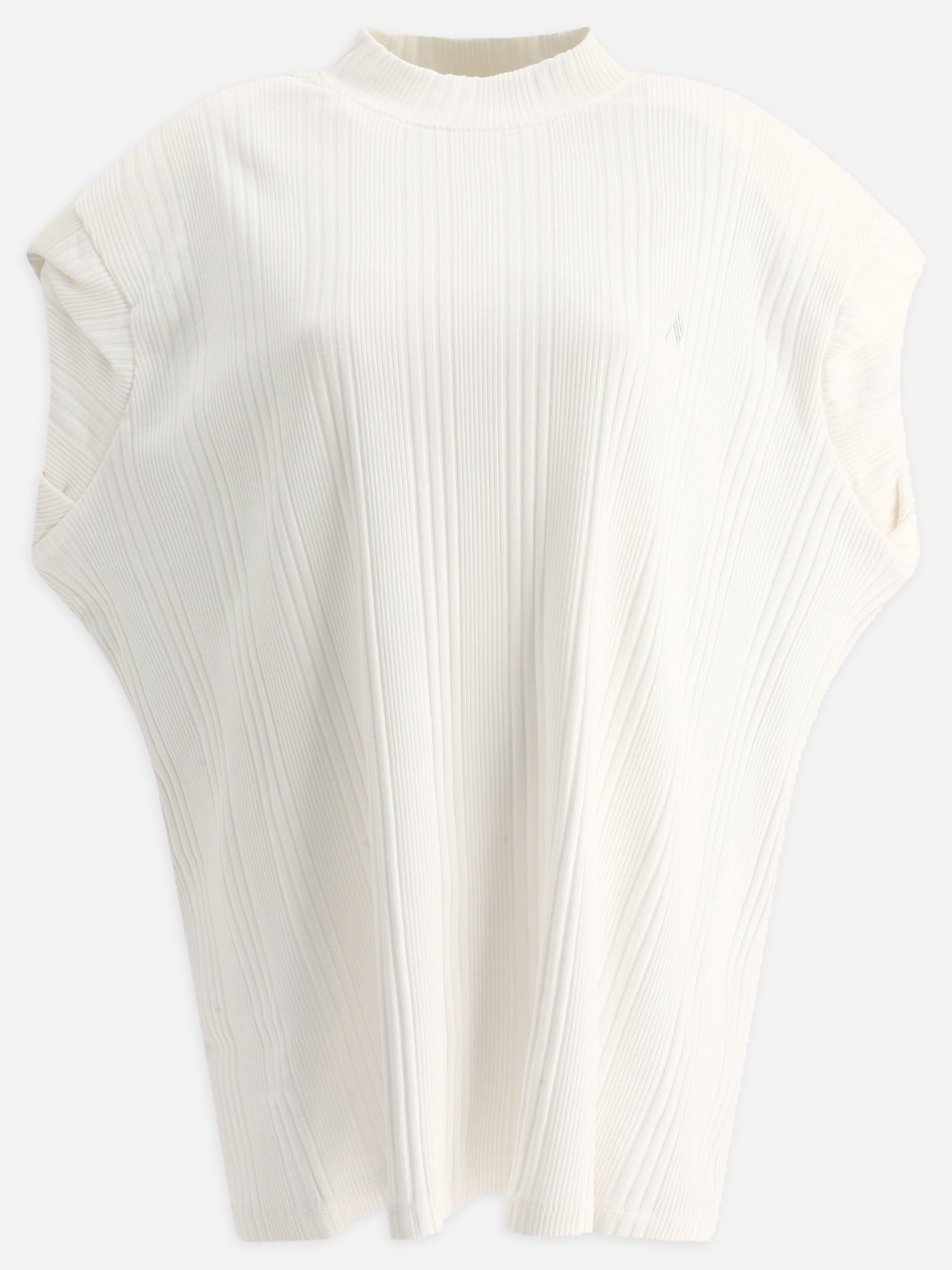 The Attico "Laurie" t-shirt with padded shoulders White