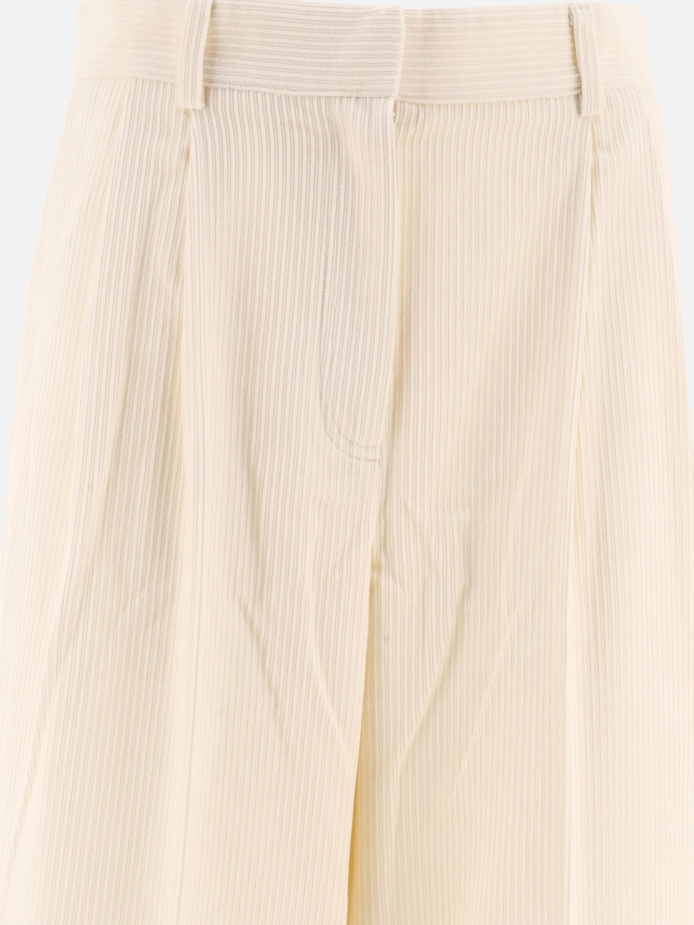 Toteme Ribbed trousers White