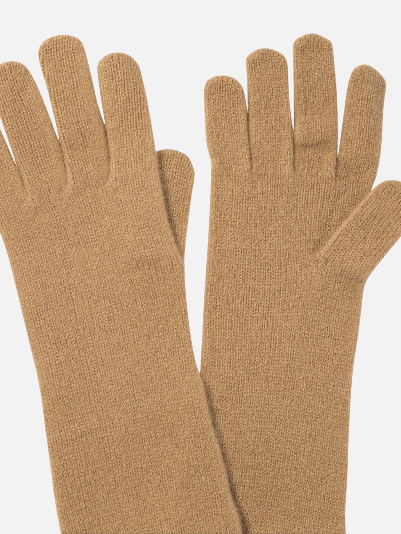 Toteme Long knit gloves Beige