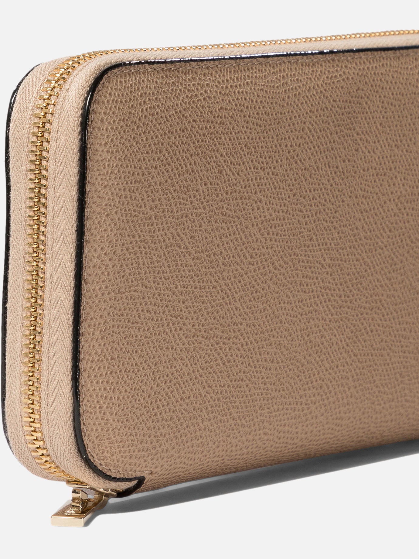 Valextra "10 CC" wallet with zip Beige