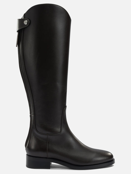 Knee-high 100% leather - 70% leather 30% rubber  Brown - Aeyde Women | PDP | VIETTI Online Store 
