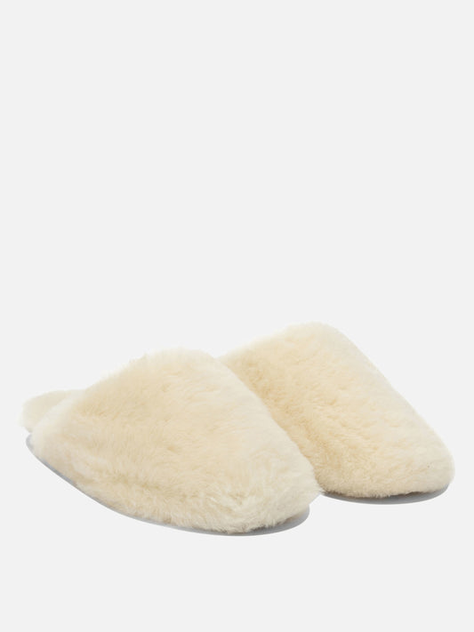 Slippers 100% shearling on calf leather - 100% leather  White - Aeyde Women | PLP | VIETTI Online Store | 2
