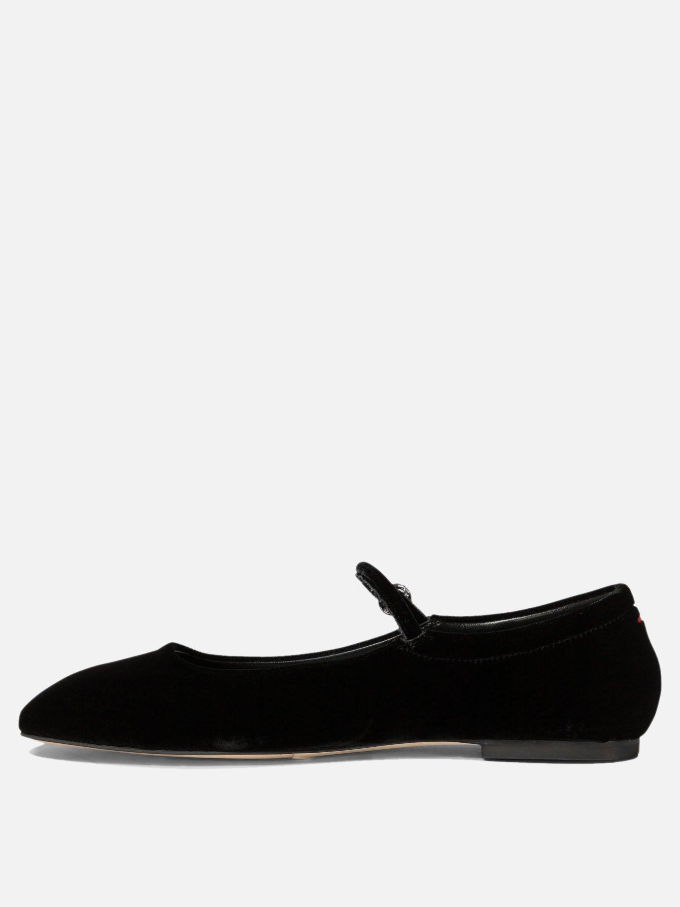 Mary Jane ballet flats 100% velvet - 100% leather  Black - Aeyde Women | PDP | VIETTI Online Store | thumbnail_3