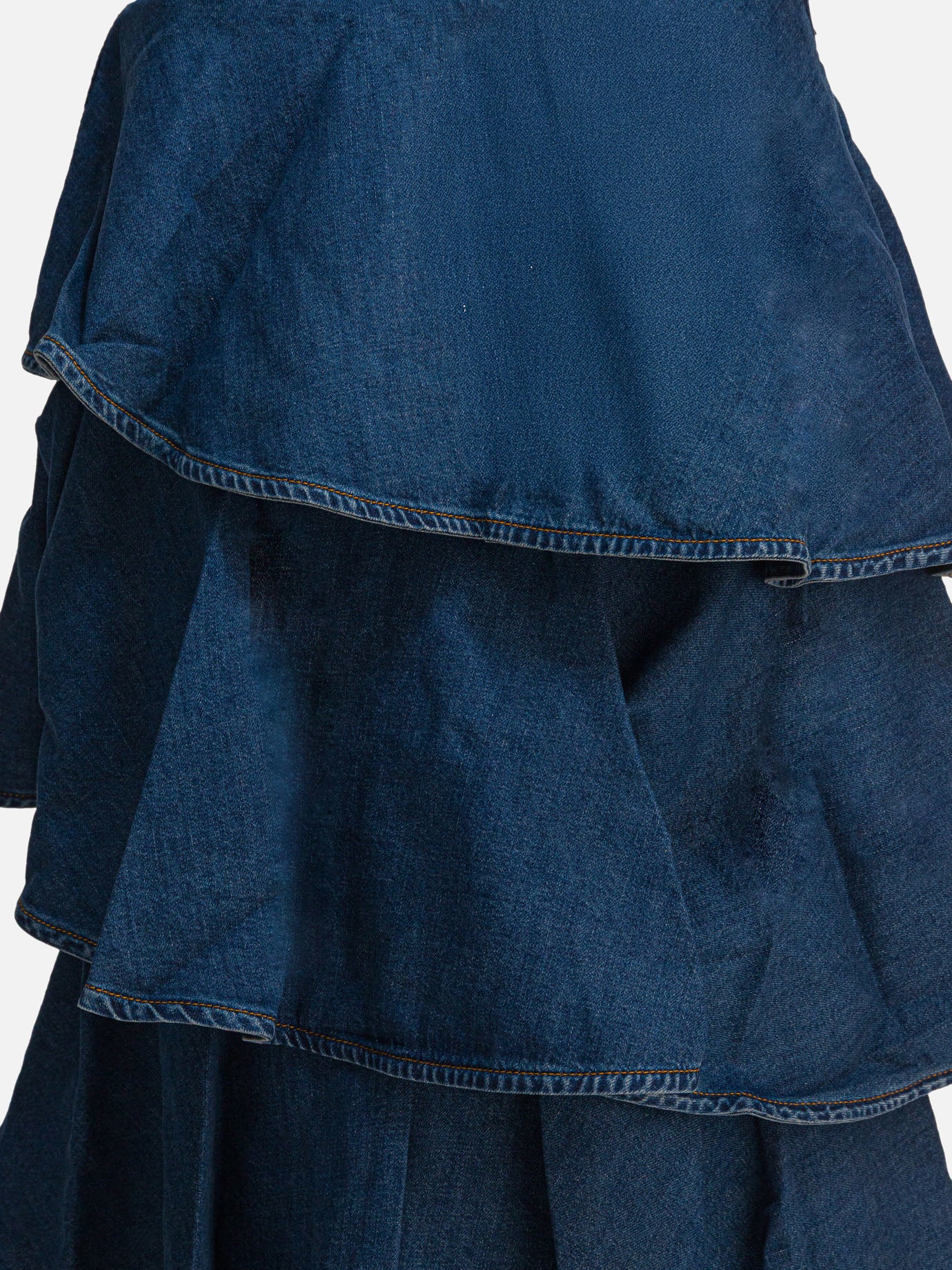 Midi skirts Denim  Blue - Alaïa Women | PDP | VIETTI Online Store | thumbnail_3